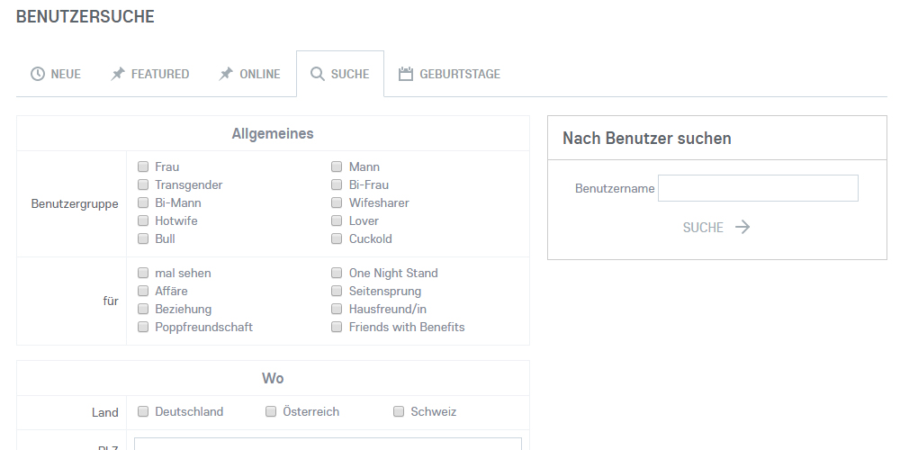 Mitgliedersuche